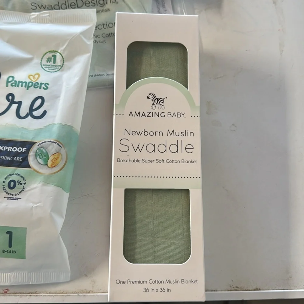 Baby Shea Moisture Shampoo Wash Sample Pack Swaddle Onesie Bundle
